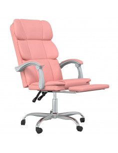 Poltrona da Ufficio Reclinabile Rosa in Similpelle