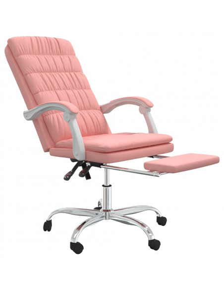 Poltrona da Ufficio Reclinabile Rosa in Similpelle