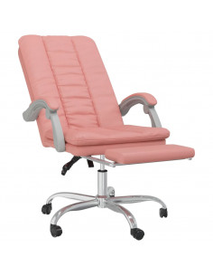 Poltrona da Ufficio Reclinabile Rosa in Similpelle