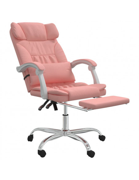 Poltrona da Ufficio Reclinabile Rosa in Similpelle