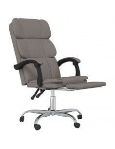 Poltrona da Ufficio Reclinabile Tortora in Tessuto