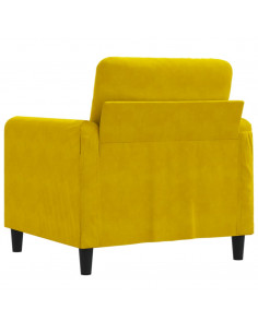 Poltrona Giallo 60 cm Velluto