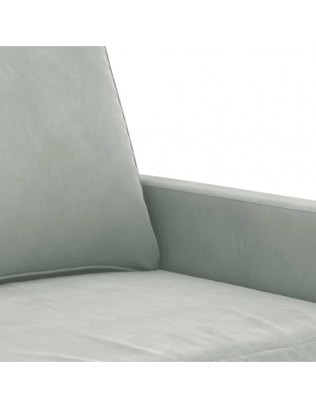 Poltrona Grigio Chiaro 60 cm Velluto