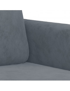 Poltrona Grigio Scuro 60 cm Velluto