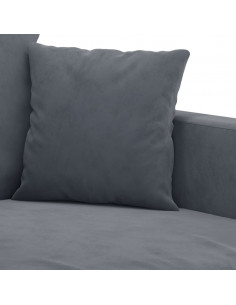 Poltrona Grigio Scuro 60 cm Velluto