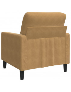 Poltrona Marrone 60 cm Velluto