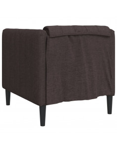 Poltrona Marrone Scuro in Tessuto