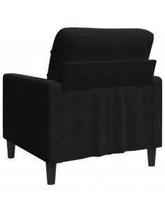Poltrona Nero 60 cm Velluto