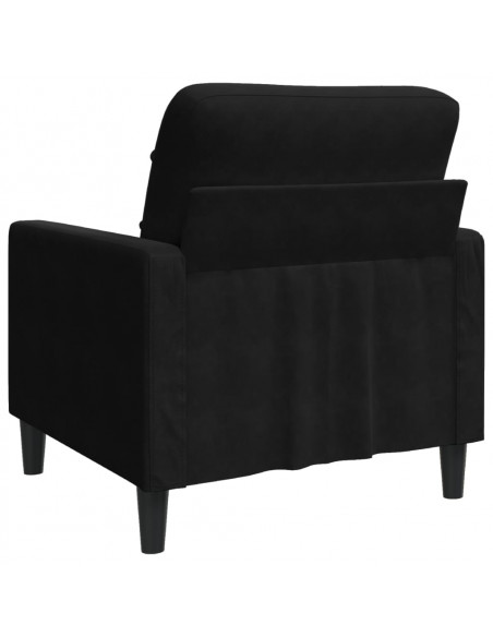Poltrona Nero 60 cm Velluto