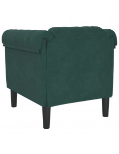 Poltrona Verde Scuro in Velluto