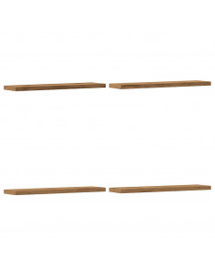 Mensole Parete 4pz Rovere Artigianale 40x20x1,5cm in Truciolato 2
