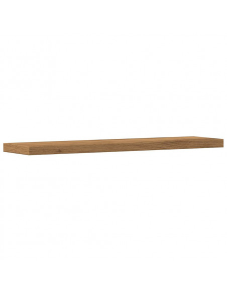 Mensole Parete 4pz Rovere Artigianale 40x20x1,5cm in Truciolato