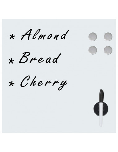 Lavagna Magnetica a Parete in Vetro 50x50 cm