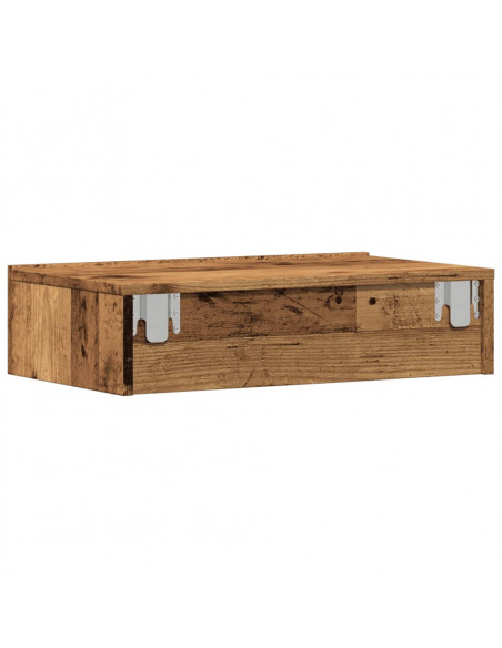 Mobili Porta TV con Luci LED 2 pz Legno Antico 60x35x15,5 cm