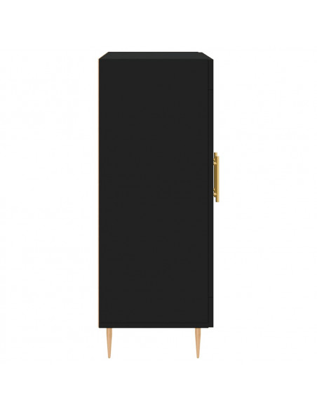 Credenza Nera 69,5x34x90 cm in Legno Multistrato