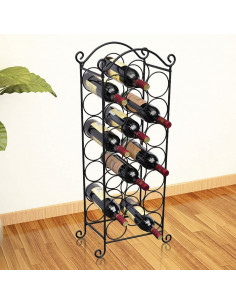 Porta Bottiglie di Vino per 21 Bottiglie in Metallo