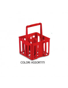 Porta bottiglie Stefanplast 4223 Cestello 4 Posti Rosso