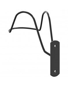 Porta Casco Equitazione a Parete Nero in Acciaio