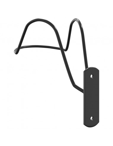 Porta Casco Equitazione a Parete Nero in Acciaio