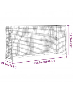 Porta da Calcio 366,5x91x183 cm in Acciaio