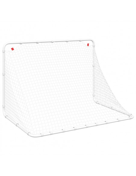 Porta da Calcio Bianca 122x81x81 cm in Acciaio