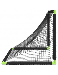 Porta da Calcio per Bambini Pieghevole Nera 90x64x64 cm
