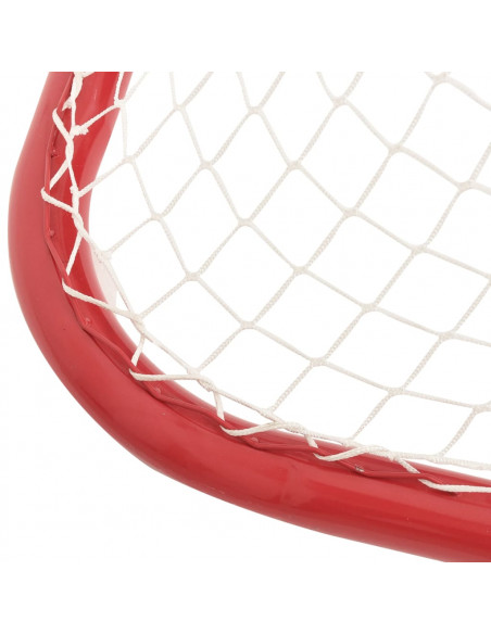 Porta da Hockey Rossa e Bianca 183x71x122 cm in Poliestere