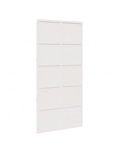 Porta del Granaio Bianca 100x208 cm in Legno Massello di Pino