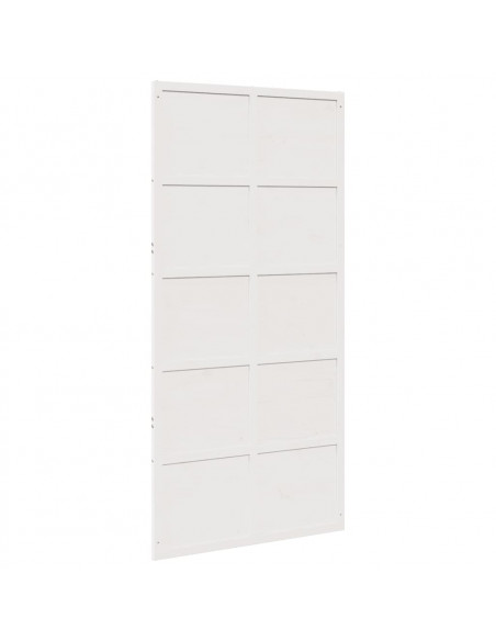 Porta del Granaio Bianca 100x208 cm in Legno Massello di Pino