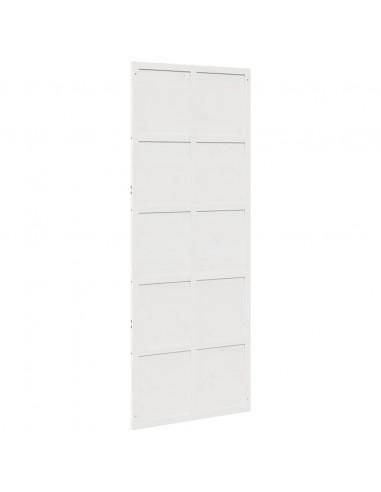 Porta del Granaio Bianca 80x208 cm in Legno Massello di Pino