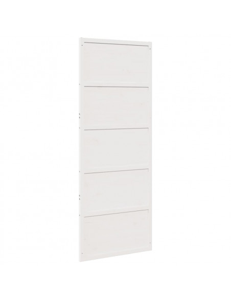 Porta del Granaio Bianca 80x208 cm in Legno Massello di Pino