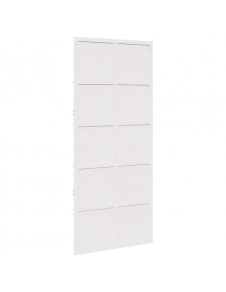 Porta del Granaio Bianca 90x208 cm in Legno Massello di Pino