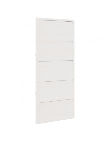 Porta del Granaio Bianca 90x208 cm in Legno Massello di Pino