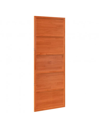Porta del Granaio Marrone 80x208 cm in Legno Massello di Pino