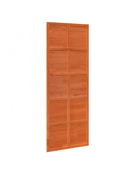 Porta del Granaio Marrone 80x208 cm in Legno Massello di Pino