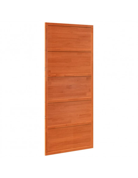 Porta del Granaio Marrone 90x208 cm in Legno Massello di Pino