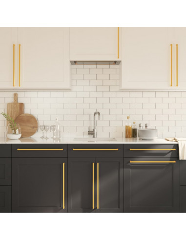 Maniglie per Mobili 5pz Oro 480mm in Acciaio Inox