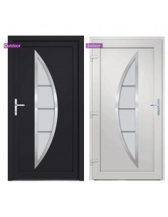 Porta Ingresso Antracite 108x200 cm in PVC