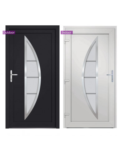 Porta Ingresso Antracite 108x200 cm in PVC