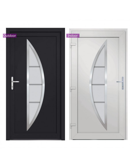 Porta Ingresso Antracite 108x200 cm in PVC