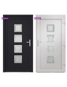 Porta Ingresso Antracite 108x200 cm in PVC