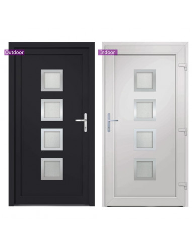 Porta Ingresso Antracite 108x200 cm in PVC