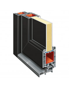 Porta Ingresso Antracite 108x208 cm in PVC