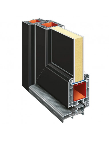 Porta Ingresso Antracite 88x200 cm in PVC