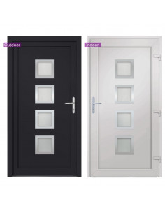 Porta Ingresso Antracite 88x200 cm in PVC