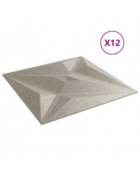 Pannelli Murali 12 pz Beton 50x50 cm XPS 3 m² Stella