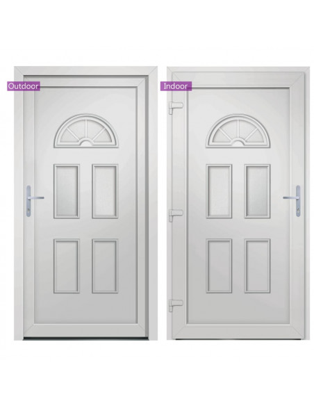 Porta Ingresso Bianca 88x190 cm in PVC
