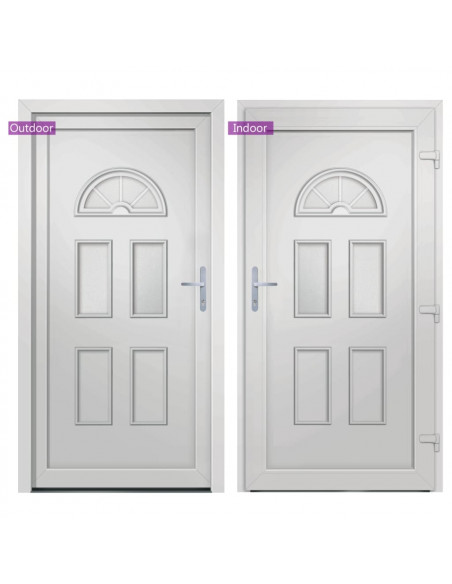 Porta Ingresso Bianca 88x200 cm in PVC