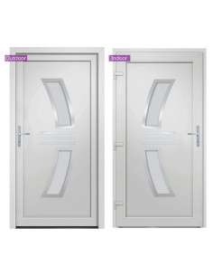 Porta Ingresso Bianca 88x200 cm in PVC