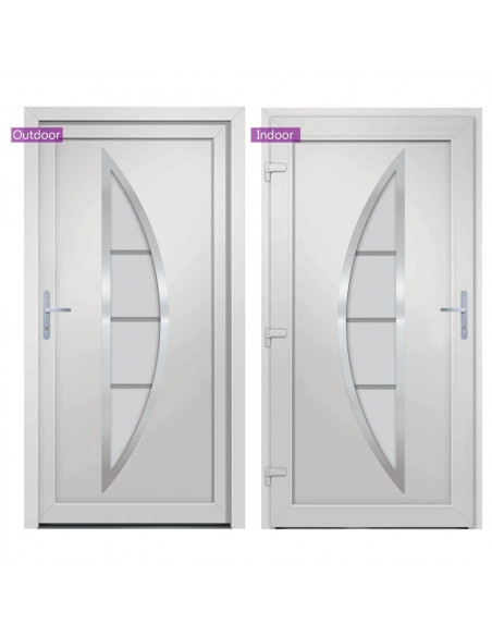 Porta Ingresso Bianca 88x200 cm in PVC